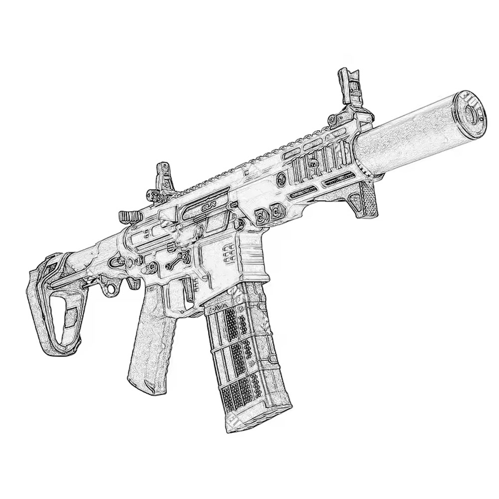 GUN-DEENI 7つセット White Ninja Toys Dao - Machinegun