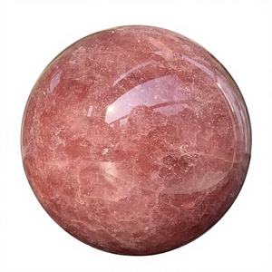 Kindfull Eco-Friendly Natural Folk Crafts Feng Shui Quartz Red Garnet <b>Crystal</b> <b>Ball</b> MOSAIC Engraved Mascot Decoration - Product Image 3