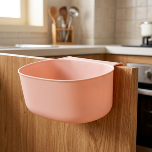 Cesta de Almacenamiento Rosa de Plástico para Colgar sobre la Puerta, Organizador Colgante con Bolsillos para el Hogar, Cocina y Baño - Product Image 6