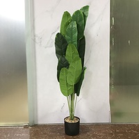 Plantes en plastique banane de 120 cm, 18 feuilles, grandes plantes artificielles décoratives d'intérieur pour la décoration de la maison et du bureau