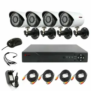 Quảng Châu nhà máy giá thấp 1080P AHD Kit CCTV an ninh Hệ thống máy ảnh giá 4CH Bullet Camera với DVR Set không thấm nước