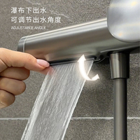 Ensemble de douche mural moderne et simple en laiton, mitigeur monocommande haute pression avec cartouche céramique, effet pluie et cascade, pour appartement