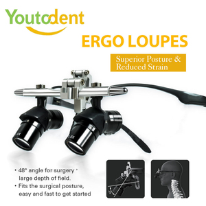 Nouvelles loupes dentaires électriques 4X Ergo avec <span class=keywords><strong>zoom</strong></span> réglable, distance de travail ajustable, lunettes grossissantes chirurgicales, outils de grossissement pour la dentisterie - Product Image 4