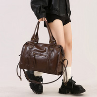 Sac fourre-tout de luxe haut de gamme en cuir PU pour femme, style rétro, grande capacité, idéal pour le shopping et les voyages, vente en gros directe usine