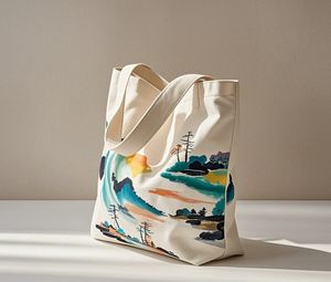 Sac fourre-tout en toile grande capacité sac à provisions personnalisé étudiant femme sac à bandoulière en toile - Product Image 2