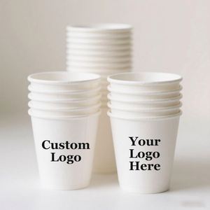 Custom Wholesale Full Logo Easy <b>Printing</b> 8Oz 16Oz Disposable 12Oz Paper <b>Coffee</b> Drinking Cup - Product Image 1