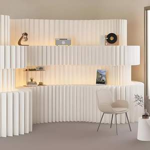 Sunbeauty Paper Retractable Room Divider Paper Portable Room Dividers Paper Indoor Divider <strong>Partition</strong> Screen - Product Image 1