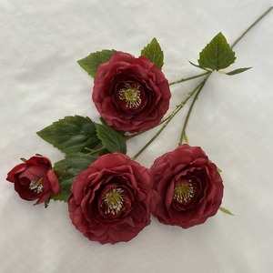 KEWEI <span class=keywords><strong>1664</strong></span> Fournisseur d'or Fleurs artificielles en soie à 4 tiges, type Renoncule, pour décoration de salons et événements - Product Image 6