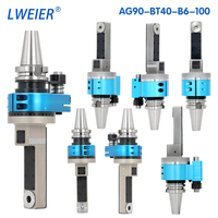 Tête d'angle CNC AG90-BT40-B6-100 à succès pour usinage de cavités profondes, tête de fraisage latérale, tête d'angle droite CNC