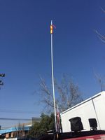 Fouet de sécurité minière à prix d'usine 1,8 m/2,4 m/3 m/3,6 m avec base à ressort robuste pour chariot de chantier minier