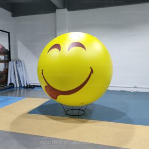 Ballon gonflable géant en PVC hermétique de 1m, 2m, 3m, motif visage souriant, pour jeux sportifs, fêtes à thème et scènes - Product Image 4