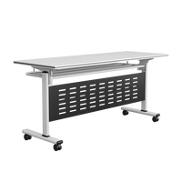 Ensemble table et chaises de conférence en bambou minimaliste modulable HYZ-209X, mobilier de bureau multifonctionnel, taille 1800x600