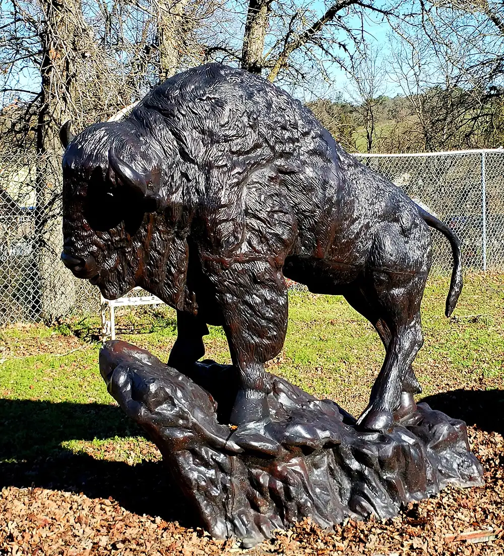 Бронзовая статуя быка в европейском стиле большого размера, бизон, скульптура буйвола, скульптуры для уличного украшения