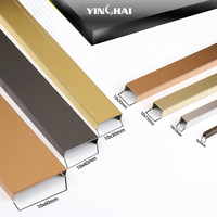 Garniture de carrelage en laiton de vente directe d'usine accessoires de carrelage de profil de canal en U garniture murale décorative en métal pour la décoration de plafond de mur
