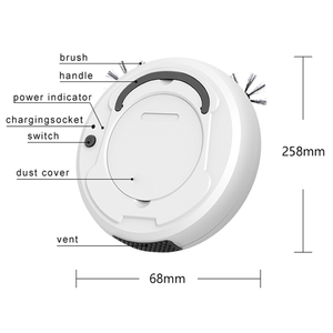 <b>Mini</b> Wireless Vacuum Cleaner With Large Capacity Aluminum Battery Multi-Functional ABS <b>Robot</b> Vacuum Cleaner Ce Approved Electron - Product Image 2