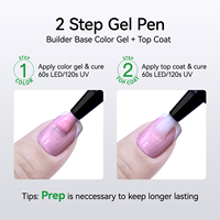 Stylo à gel UV naturel professionnel, gel nude en deux étapes, stylo à gel UV LED, gel à faire tremper, vernis à ongles, manucure, OEM ODM, vente en gros, échantillon gratuit