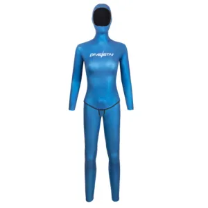 DIVESTAR High Quality Smooth Skin 3mm Yamamoto Two-Piece Long Sleeve Hoodie Freediving Wetsuit For Women