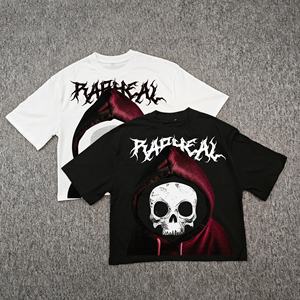 Boxy เสื้อยืดผ้าฝ้าย100% ขนาดใหญ่สำหรับผู้ชายเสื้อยืดโอเวอร์ไซส์ผ้าลินินแบบหรูหราสำหรับผู้ชาย - Product Image 1