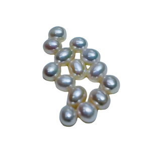 Natural de água doce pérolas soltas Arroz em forma de pérolas Teardrop-shaped jóias frisadas High Luster e Flawless - Product Image 6