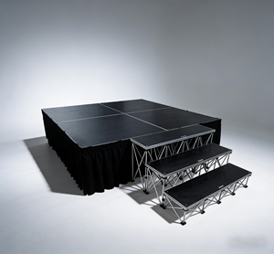 Plateforme de Scène Portable Pliable en Aluminium 1x1m 1x2m pour Événements et Concerts en Extérieur avec Éclairage de Surface Intégré - Product Image 1