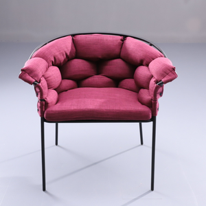 Poltrona Singola <span class=keywords><strong>Aviator</strong></span> di Lusso Moderna in Tessuto, Sedia da Pranzo Popolare all'Ingrosso - Product Image 2