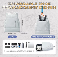 Sac à dos de sport en maille personnalisé unisexe léger en polyester avec compartiment à chaussures, compartiment pour ordinateur et cordon de serrage imperméable