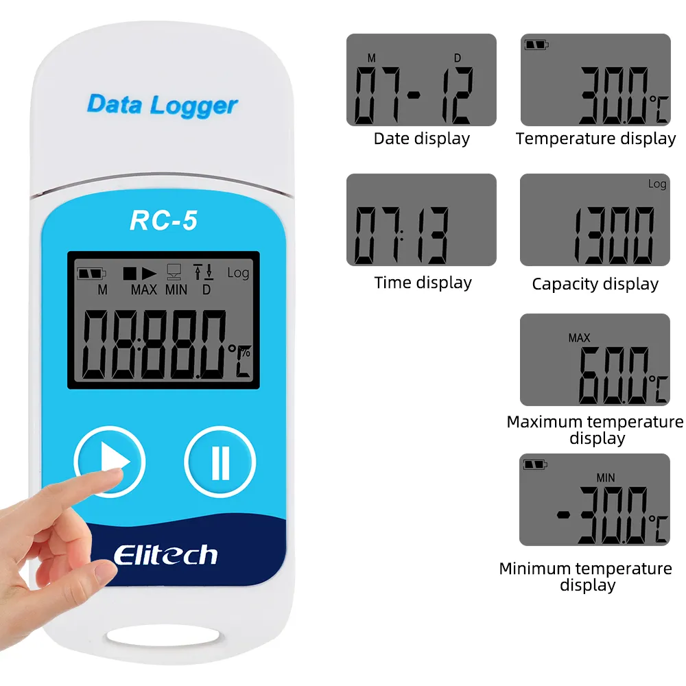 RC-5 High accuracy Mini USB connect Temperature Recorder Thermometer datalogger 16000 points
