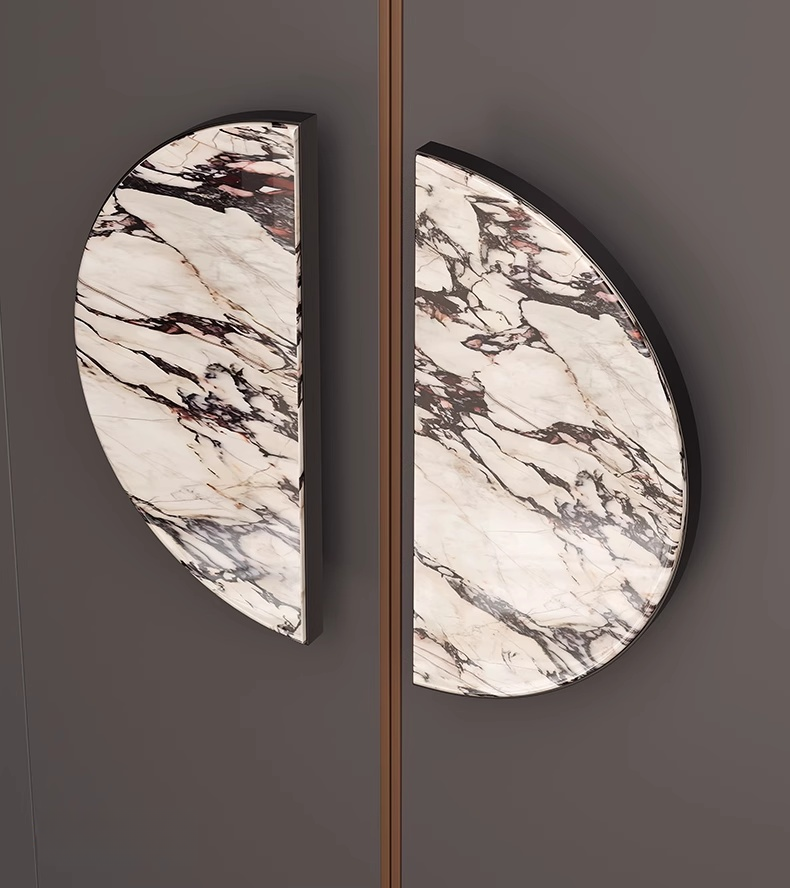 Calacatta naturel Viola marbre + brossé noir