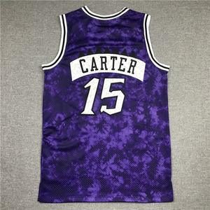 Ropa de <span class=keywords><strong>Baloncesto</strong></span> Americana al por Mayor # 15 Vince Carter <span class=keywords><strong>Camiseta</strong></span> bordada de los Toronto <span class=keywords><strong>Raptors</strong></span> para hombre - Product Image 1