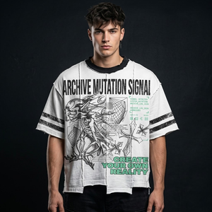 T-shirt Homme Streetwear Personnalisé avec Logo, Coupe Boxy Courte, Imprimé, en Coton Lourd 300 GSM Délavé à l'Acide, Vente en Gros - Product Image 1