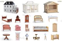 Maison de poupée 1:12 Kit de maison en bois inachevé bricolage entrepôt ferme Miniature accessoires décor boutique magasin