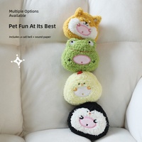 Jouet en peluche chat animal de dessin animé avec couineur et papier froissé pour jeu de morsure