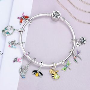 Bijoux personnalisés en usine, fabrication de bijoux en argent 925, breloques papillon luciole, pendentif plaqué or, compatible avec les bracelets originaux, tendance <span class=keywords><strong>TikTok</strong></span> - Product Image 3