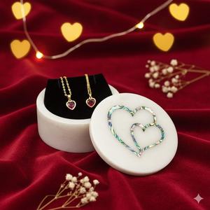 Handmade Keepsake Jewelry Storage Decorative Gift <b>Box</b> Elegant Natural Stone <b>Heart</b> <b>Shaped</b> <b>Box</b> With Green Stone Inlay Artistic - Product Image 3