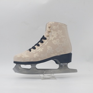 सुरुचिपूर्ण बेज उभरा प्रिंट बर्फ स्केट्स-महिलाओं के फैशन आकृति थर्मल अस्तर के साथ महिलाओं का फैशन आंकड़ा स्केट्स - Product Image 5