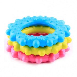 Juguetes para Perros con Forma de Corazón Coloridos y Personalizados, Juguete Masticable para Perros de TPR para Limpiar los Dientes - Product Image 4