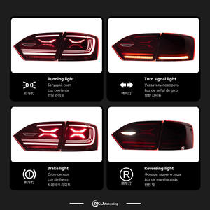 Conjunto de luz trasera LED Volkswagen Sagitar para modelos 12-14 Nueva condición Actualización de modificación roja para 24 modelos Dirección de flujo - Product Image 4