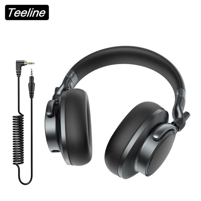 Professional Recording Studio Headphone Ear Wired Stereo DJ Headset Noise Canceling 2.5mm Monitor IPX-4 Waterproof 40mm Drivers