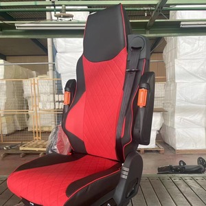 مقعد السائق الرئيسي للشاحنة مع مقعد فرعي، مقعد طيران للسائق المساعد مع وسادة هوائية، بارتفاع 6.8 متر، لون برتقالي/أسود، صنع في الصين - Product Image 2