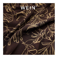 WI-B05 Braun Färben Digitaldruck Digitaldruck Crinkle Chiffon Stoff für Frauen Kleid Kleidung