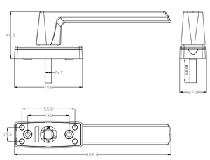 Manija de ventana inclinable y giratoria de aleación de aluminio con sonido mecánico innovador para villas modernas, hoteles, apartamentos de lujo y edificios de oficinas - Product Image 5