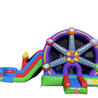Grande Roue Gonflable Combinée 2 Voies Humide et Sèche - Matériau PVC Usage Commercial Grande Capacité