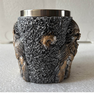 Stile Vintage personalizzato Silverback Gorilla Cup isolato in acciaio inossidabile boccale di <span class=keywords><strong>birra</strong></span> boccale di Gorilla nero tazza di <span class=keywords><strong>birra</strong></span> per regalo amante - Product Image 3