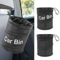 Poubelle de voiture, lot de 2, mini poubelle pliable, compacte, anti-fuite, imperméable, sacs poubelles suspendus pour voyage, camping, voiture