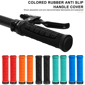 RIDERACE Vélo <span class=keywords><strong>vtt</strong></span> Poignées Ergonomiques En Caoutchouc Souple Montagne Guidon Poignées Antidérapant Confortable Verrouillable Vélo Accessoires - Product Image 2