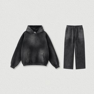 Conjunto de 2 piezas de ropa de boutique para mujer, Conjunto de sudadera con capucha y pantalones de chándal vintage personalizados - Product Image 5