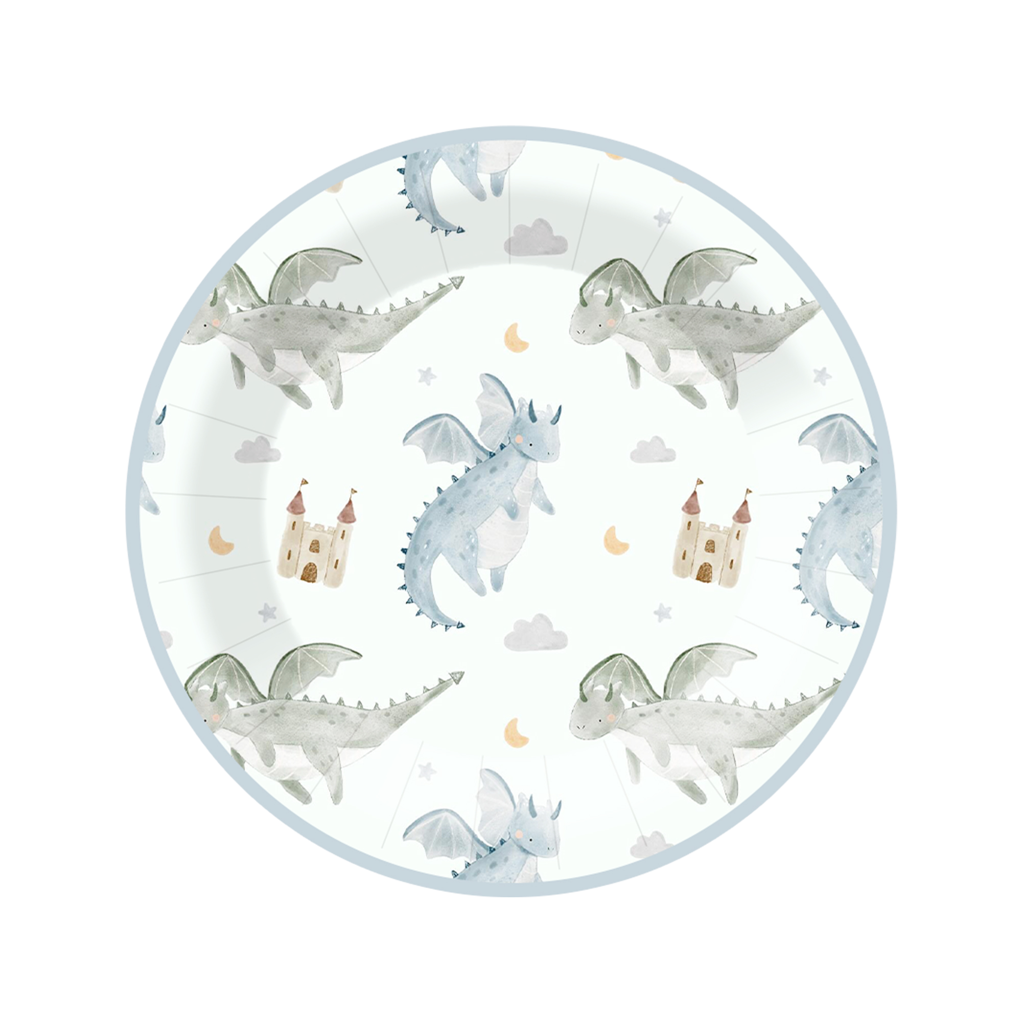 Plato de papel de 9 pulgadas * 8 unidades