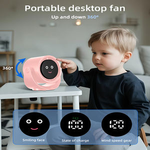 Mini Ventilador de Escritorio, 120 Velocidades Ajustables, Portátil, Refrigeración por Aire, Mini Ventilador de Mesa Recargable de 4000 mAh con Tipo-C - Product Image 4