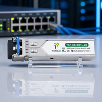 Transceptores de Fibra Óptica SFP 1.25G Dúplex 1310nm 2km LC MMF DDM, Módulo SMF, SFP Industrial