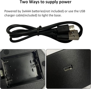 قاعدة إضاءة LED، مصباح ليلي، قاعدة عرض مضيئة بـ 7 أو 16 لونًا مع جهاز تحكم عن بعد، مصباح متغير الألوان، مصباح ليلي ثلاثي الأبعاد، قاعدة عرض لمصباح LED - Product Image 3